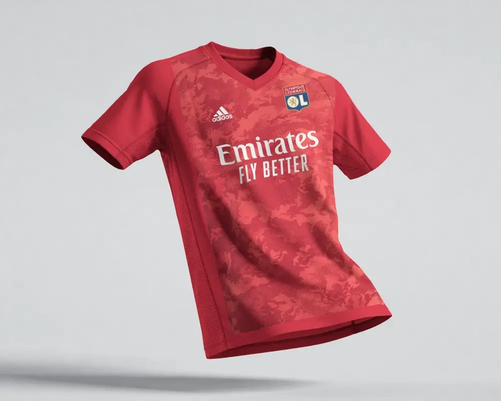 Floating Cricket Jersey Mockup Front View With V Neck Design In Clean Gray Studio Background