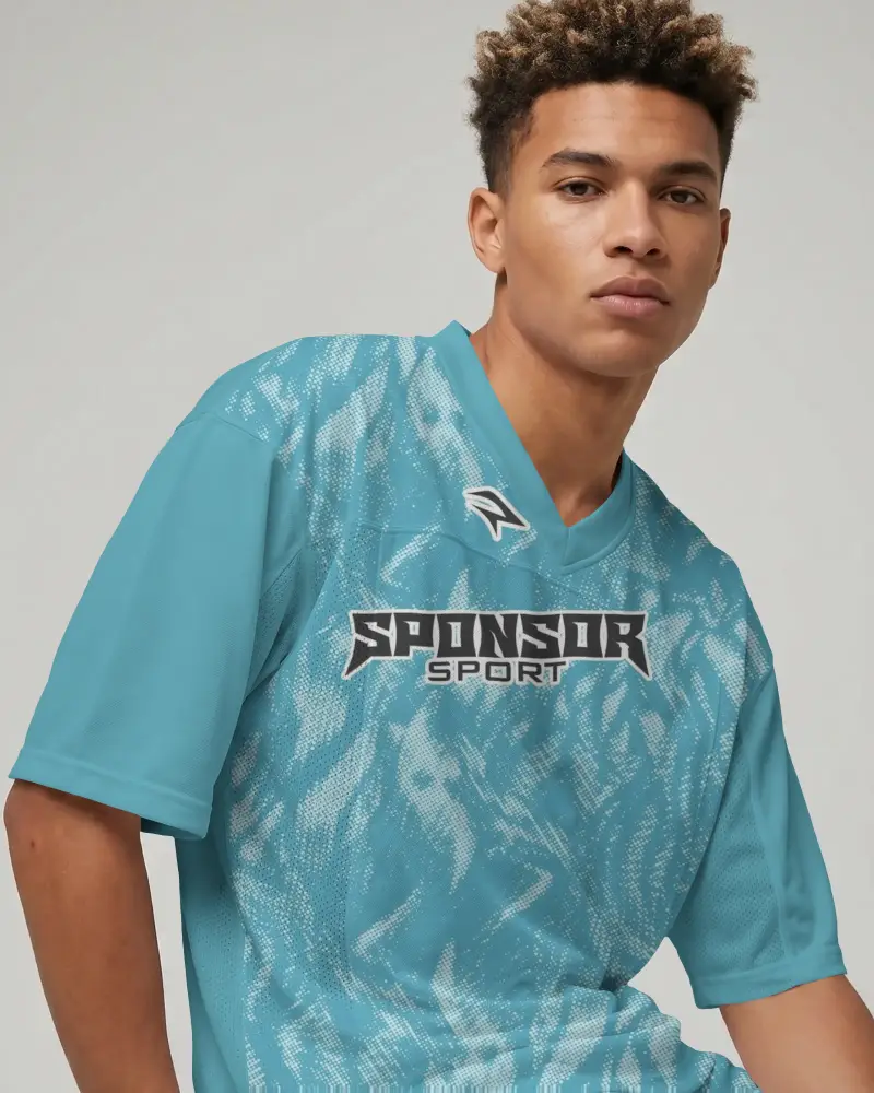 Modern Athletic Jersey Mockup For Sportswear Branded Apparel Design Showcase Template