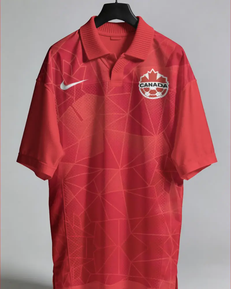 Breathable Sports Jersey Mockup With Collared Neck For Team Uniforms And Activewear