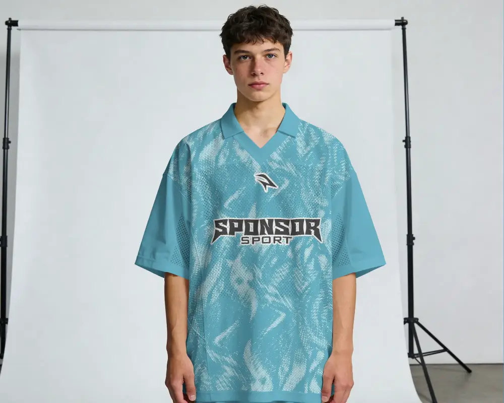 High Quality Mesh Jersey Mockup For Athlete Uniform Design And Fashion Model Presentation