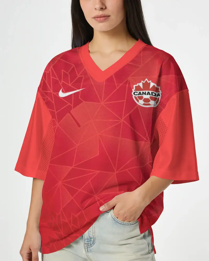 Breathable Athletic Jersey Mockup With V Neck And Relaxed Fit For Casual Streetwear Style