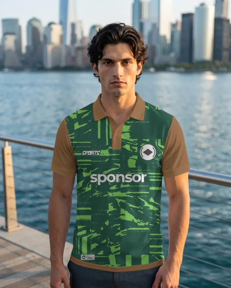 Breathable Athletic Polo Jersey Mockup For Summer Sports And Casual Outfits