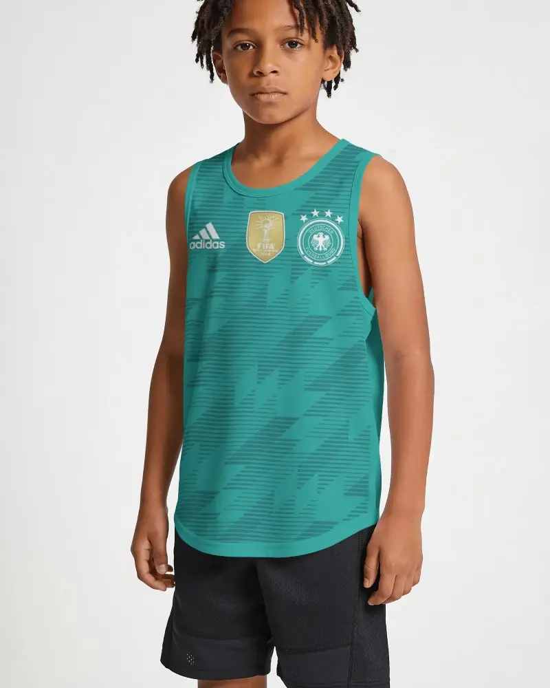 Kids Performance Sport Jersey Mockup For Custom Athletic Teamwear Apparel