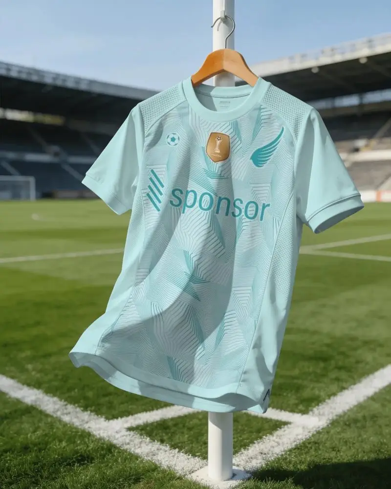 Breathable Athletic Football Jersey Mockup For Soccer Training And Sportswear Design Presentation