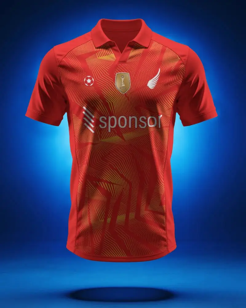 Sporty Casual Polo Jersey Mockup For Athletic And Leisurewear Showcasing Modern Design