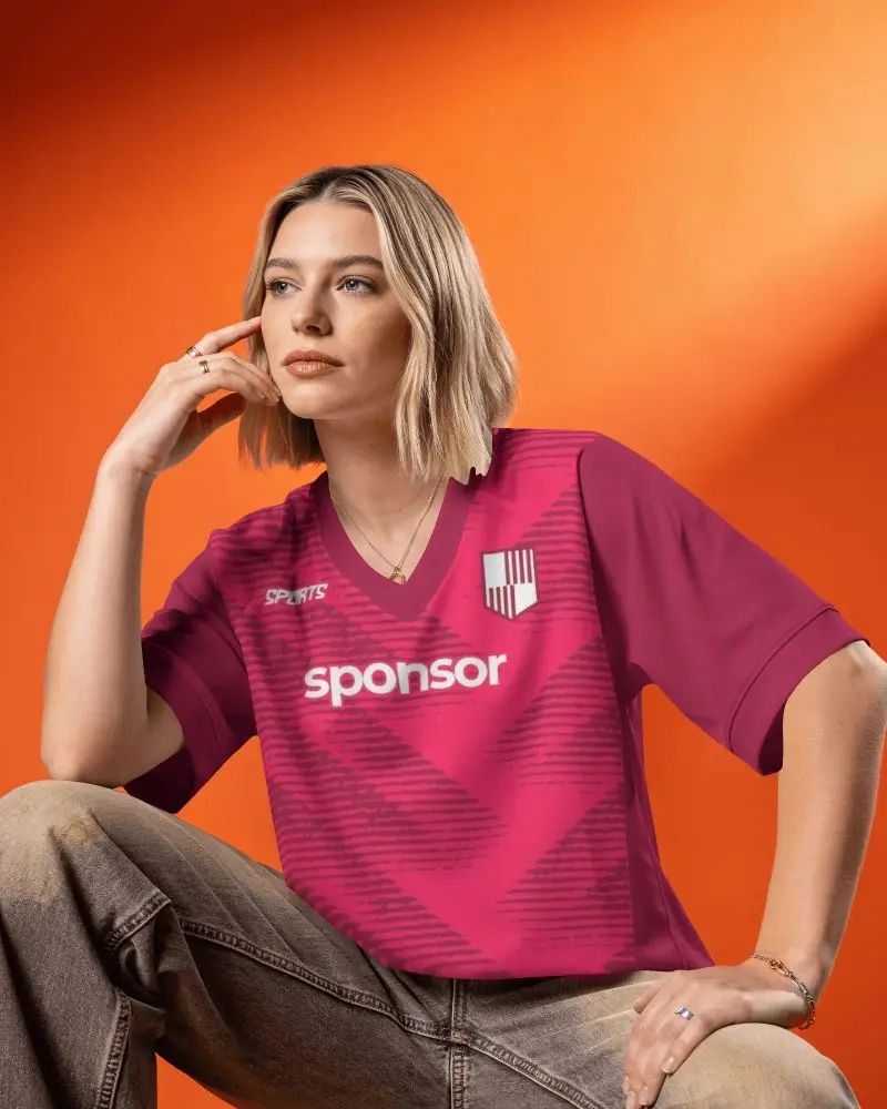 Casual Short Sleeve Sport Cricket Jersey Mockup For Athletes Training And Casual Fashion Styling