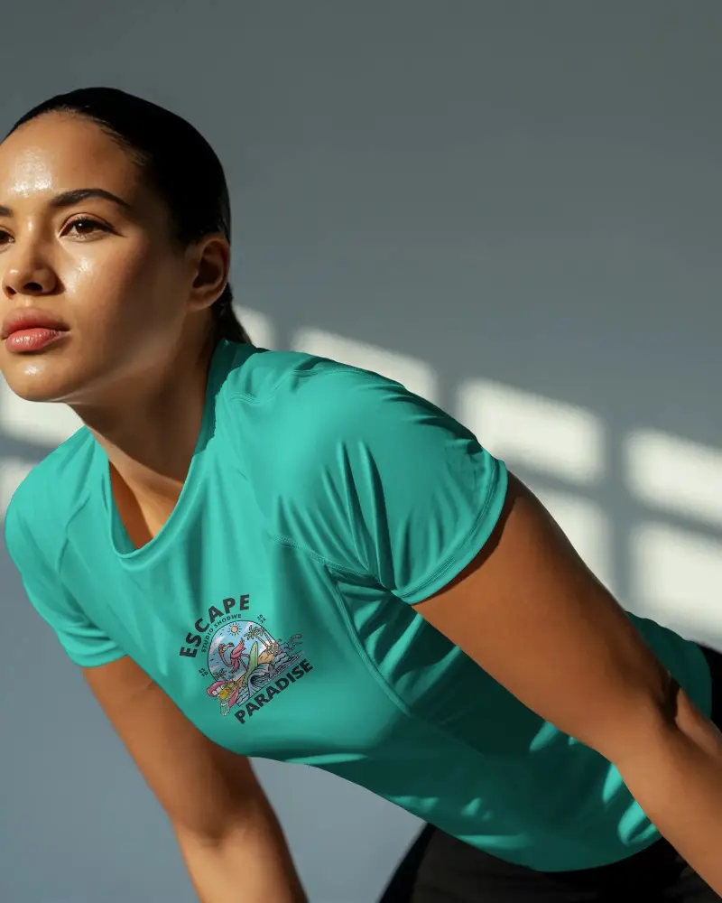 Moisture Wicking Athletic Jersey Mockup For Women Perfect For Workouts Gym And Sportswear Collection