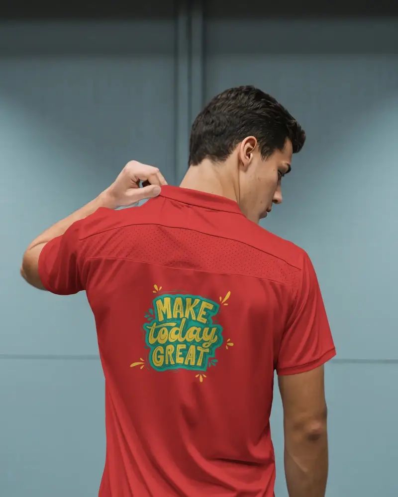 Lightweight Performance Sportswear Jersey Mockup With Collared Neck And Short Sleeves