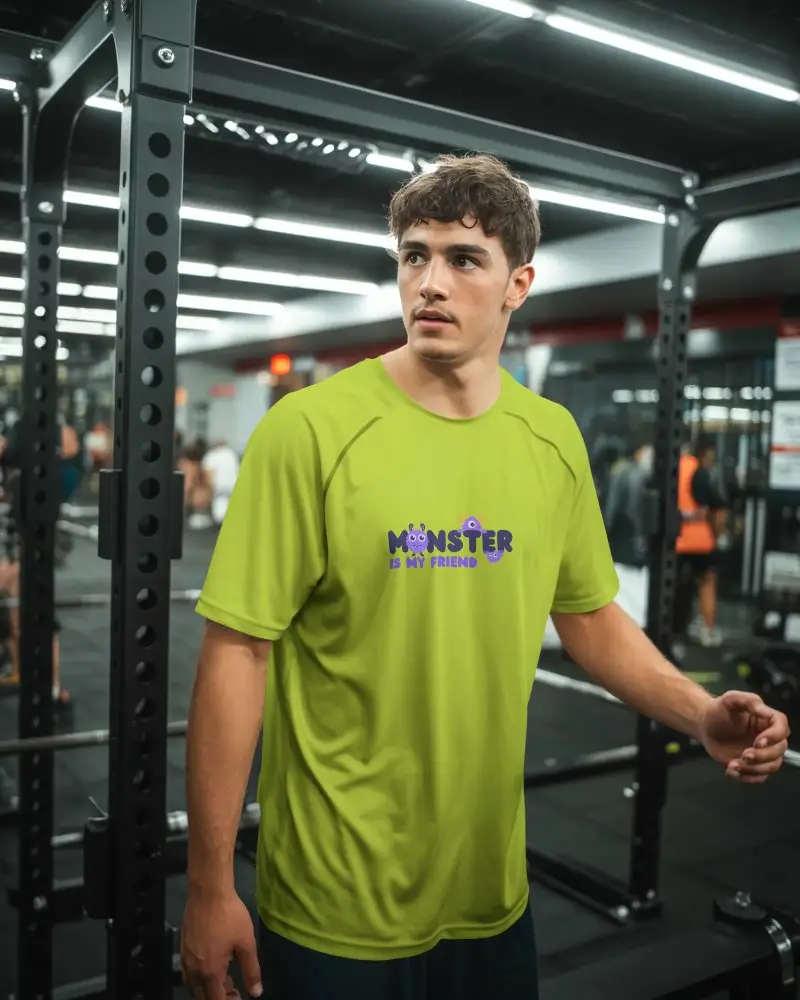 Casual Sport Jersey Mockup Dry Fit Athlete Activewear Crew Neck Short Sleeve Top