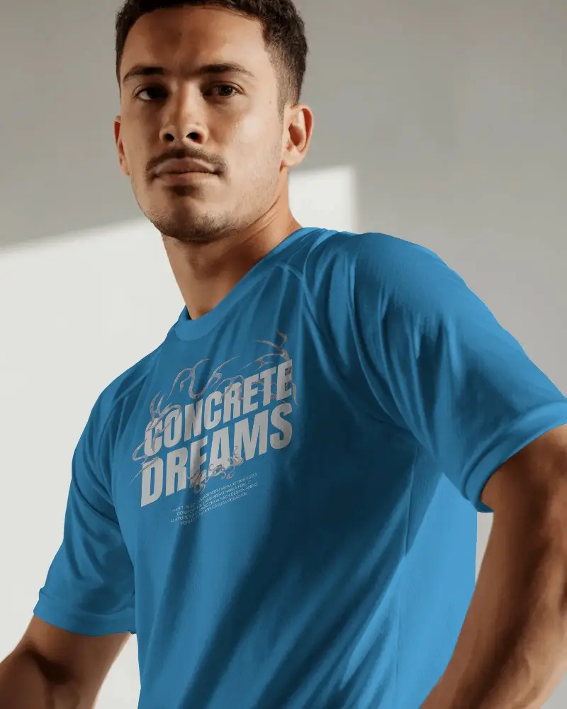 White Sports Jersey Mockup Male Model Closeup Front View Soft Natural Lighting