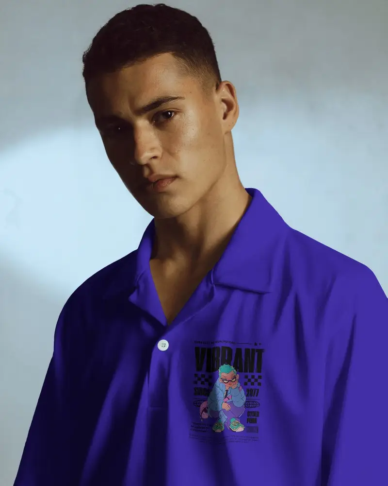 Modern Sporty Mens Jersey Mockup With Buttoned Collar And Relaxed Fit For Casual Wear