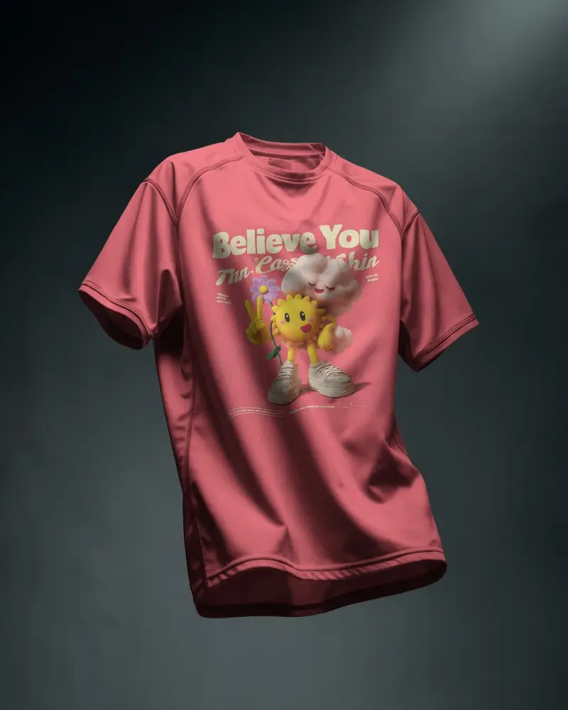 Floating Sports Jersey Mockup Front View Soft Spotlight Dark Gradient Background