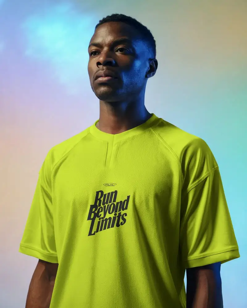 Modern Athletic Jersey Mockup With Texture For Sportswear Branding And Custom Design Showcase