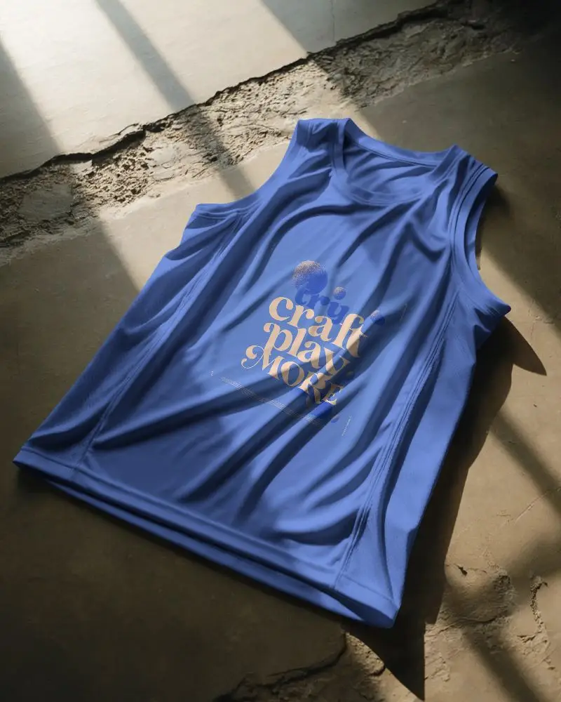 Modern Athletic Jersey Mockup For Sportsteam Uniform Merchandise Presentation