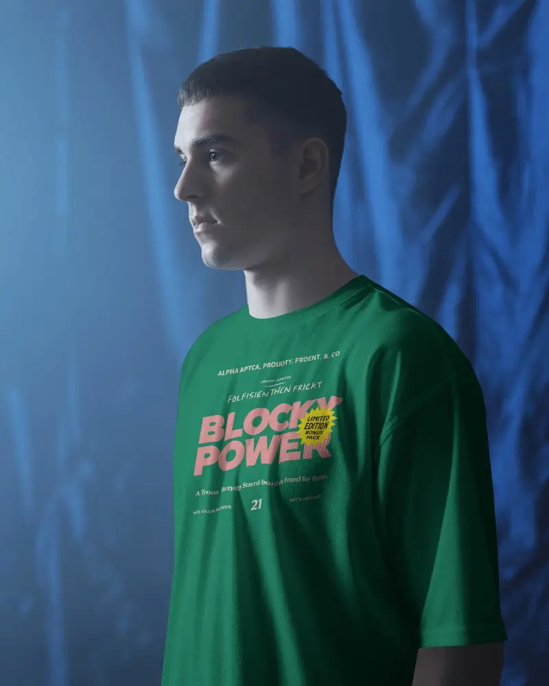 Tranquil Blue Haze Jersey Mockup Male Figure In Gentle Diffused Light Studio Atmosphere