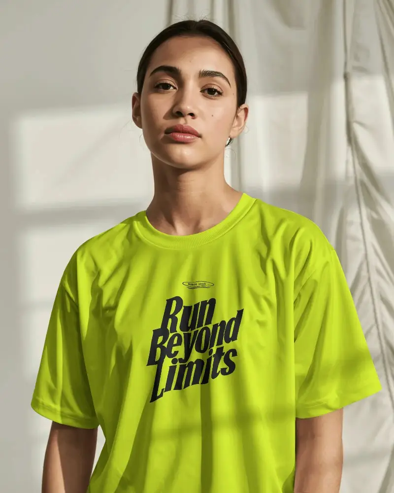 Modern Loose Fit Athletic Jersey Mockup For Custom Sportswear And Casual Wear Designs