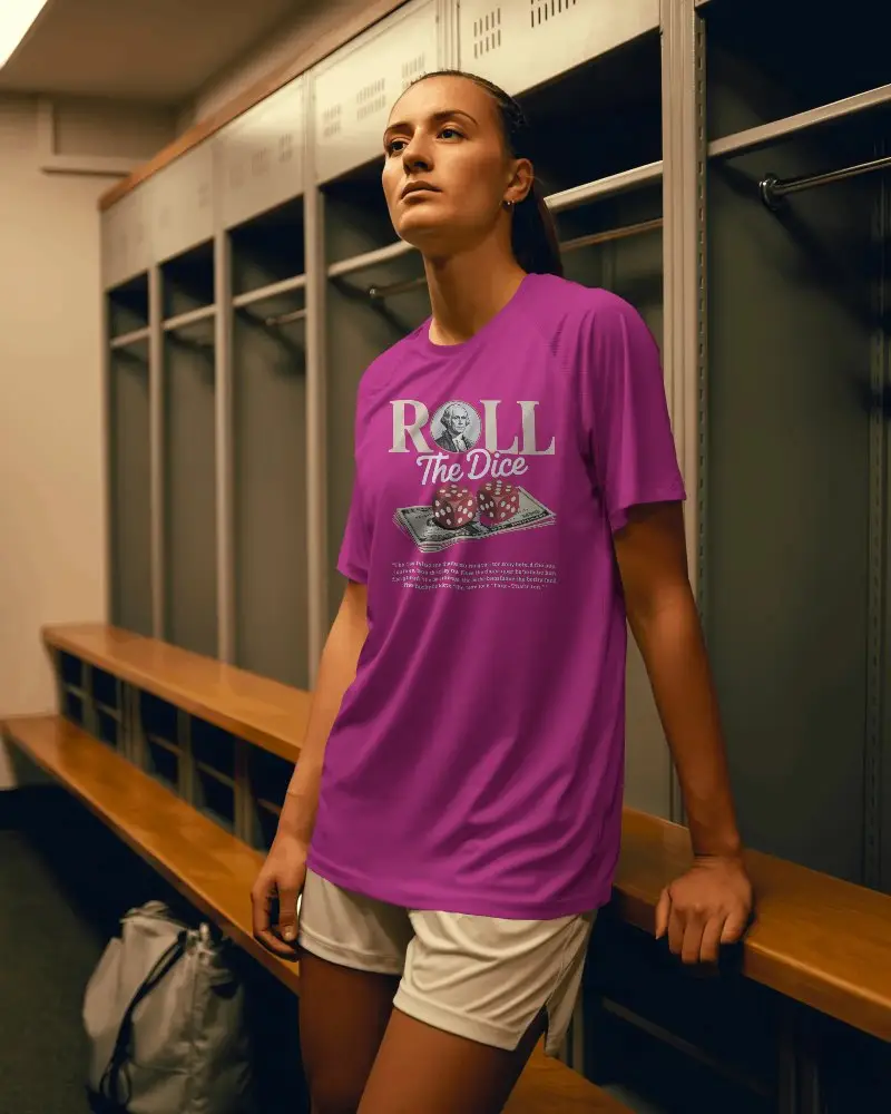 Breathable Athletic Jersey With Short Sleeves For Women In Locker Room Setting