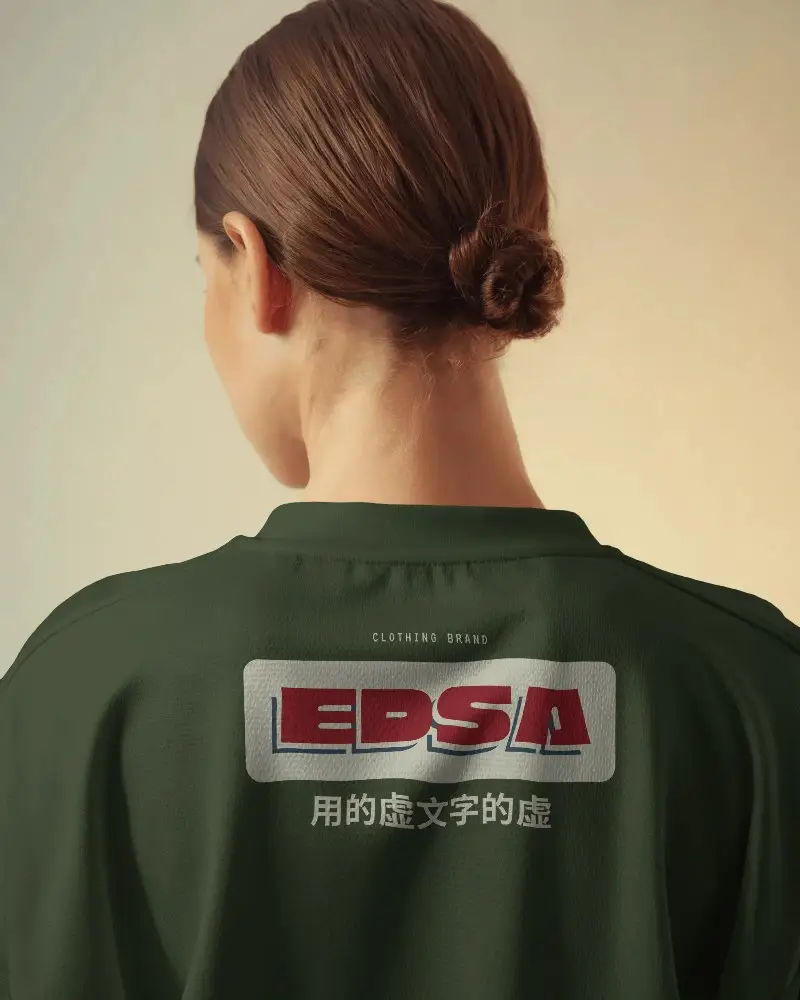 Rear Design Sports Jersey Mockup On Female Model Clean Layout For Custom Logo And Brand Visualization