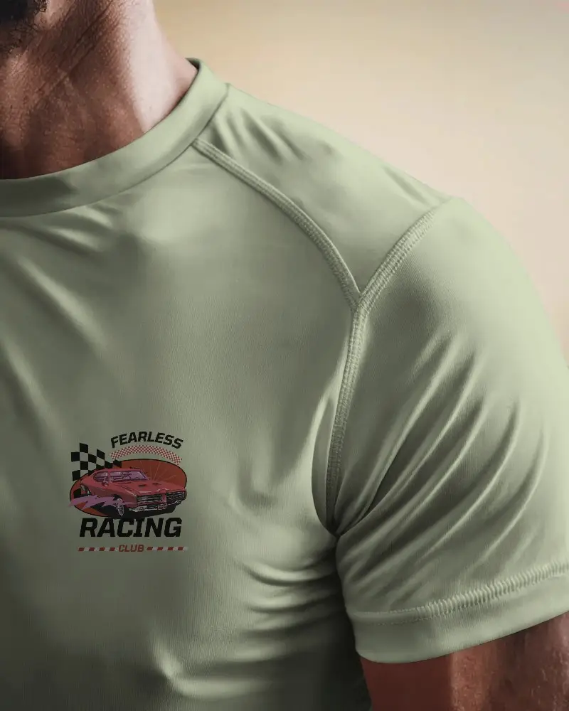 Clean Modern Sportswear Jersey Mockup Male Upper Body In Close Focus For High Impact Logo Display