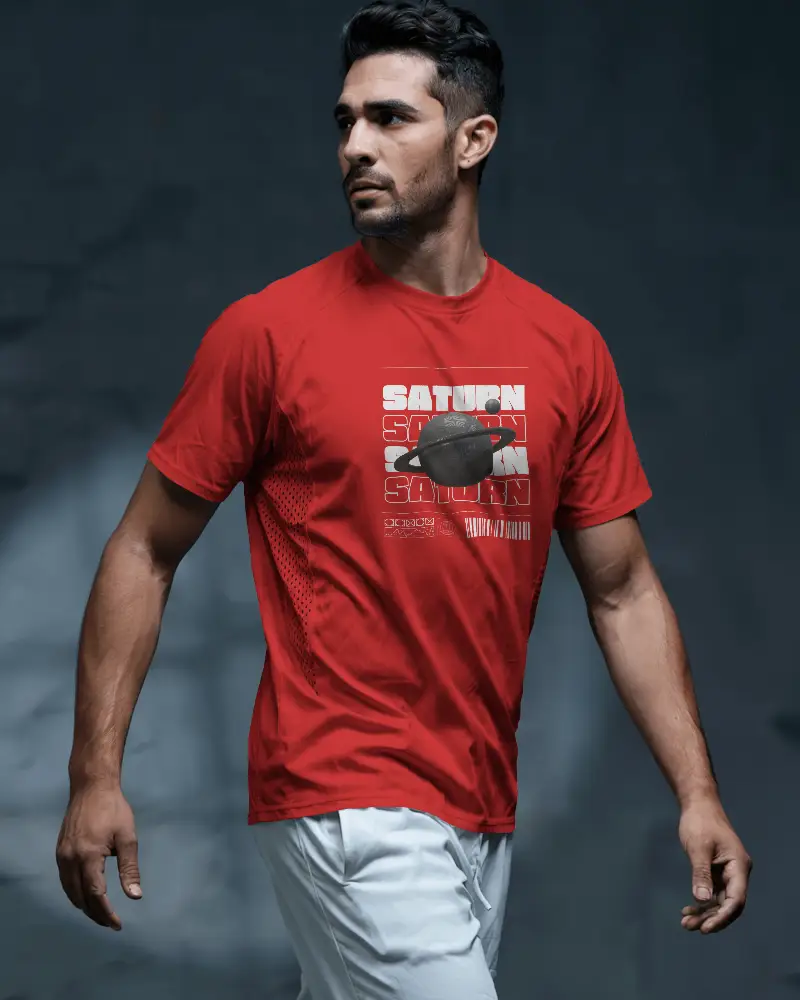 Modern Fitness Jersey Mockup Active Male Model In Motion Professional Sportswear Branding Scene