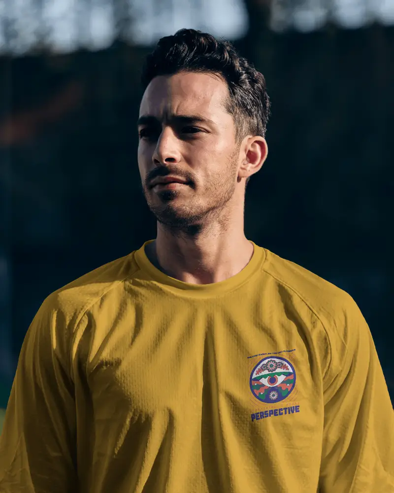 Branded Sports Shirt Mockup Closeup On Athlete Model