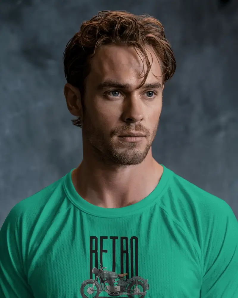 Active Lifestyle Jersey Mockup Male Model Showcasing Athletic Fashion Style For Sports Brand Campaign