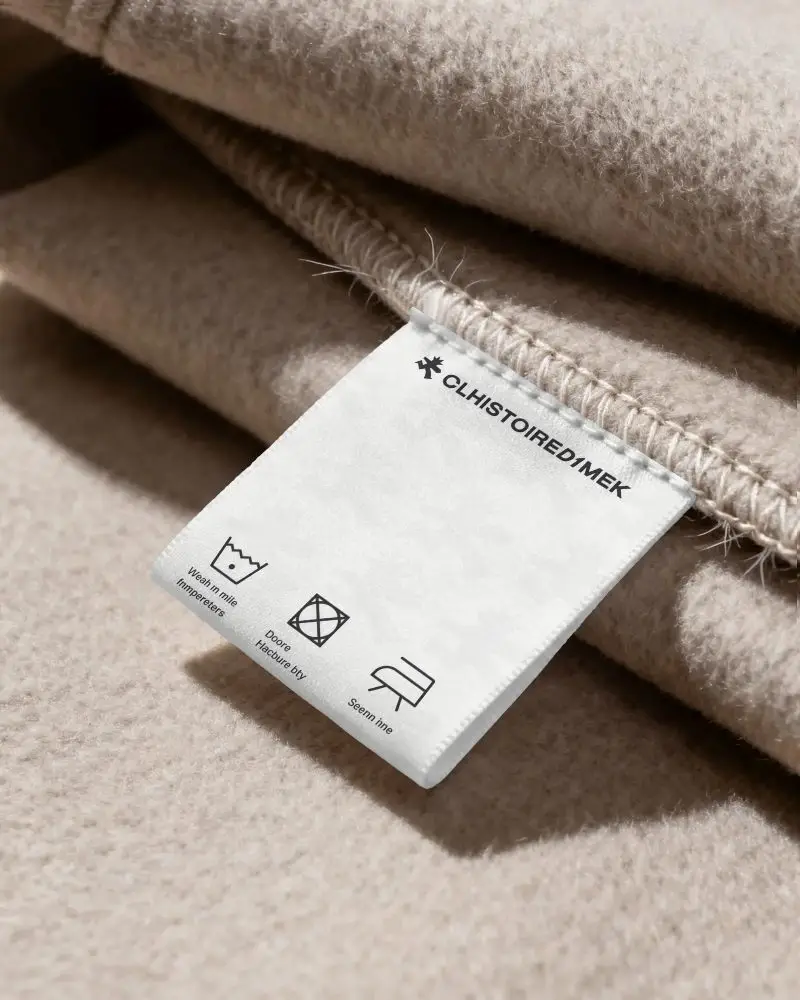 Soft Fabric Clothing Label Mockup For Custom Apparel Branding And Product Tag Design