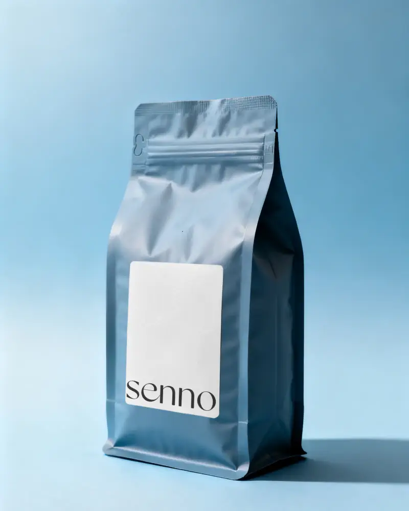 Premium Stand Up Pouch With Zipper Lock And Customizable Blank Label Mockup Product Packaging