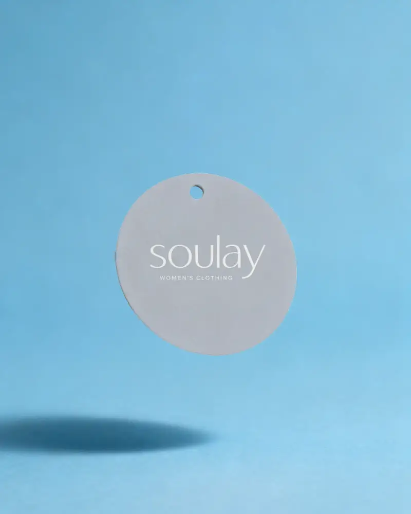 Blank Round Paper Label Mockup Small Hole For Hanging Design Template For Branding Use