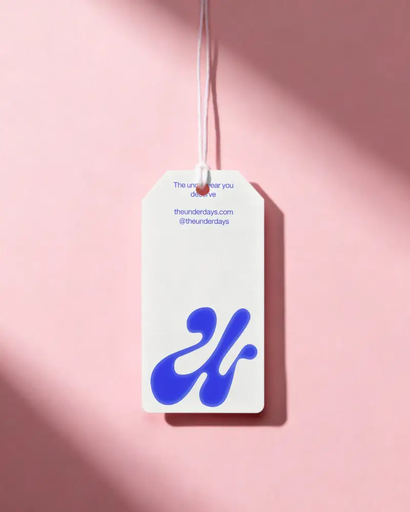 Blank Hanging Label Mockup On Minimalist Background For Product Branding And Packaging Design