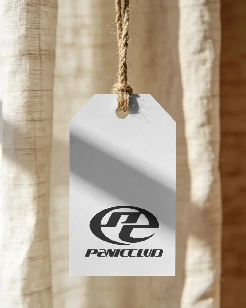 Hanging Label Mockup With Natural Light And Texture Background For Branding