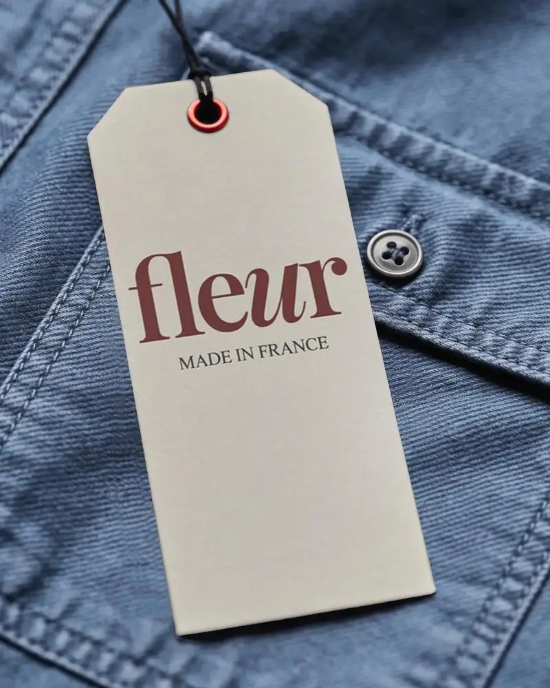 Boutique Clothing Label Mockup On Denim Shirt Pocket With Premium Brand Storytelling