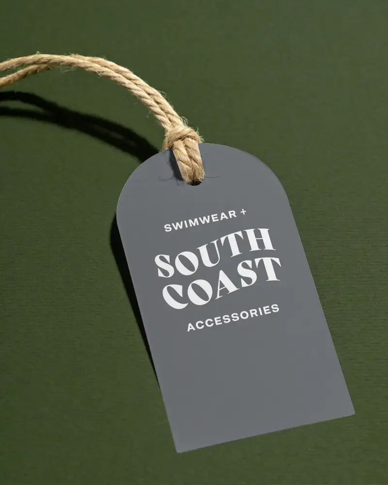 Minimalist Rounded Top Label Mockup With Loop For Merchandise Tagging And Custom Branding Purposes