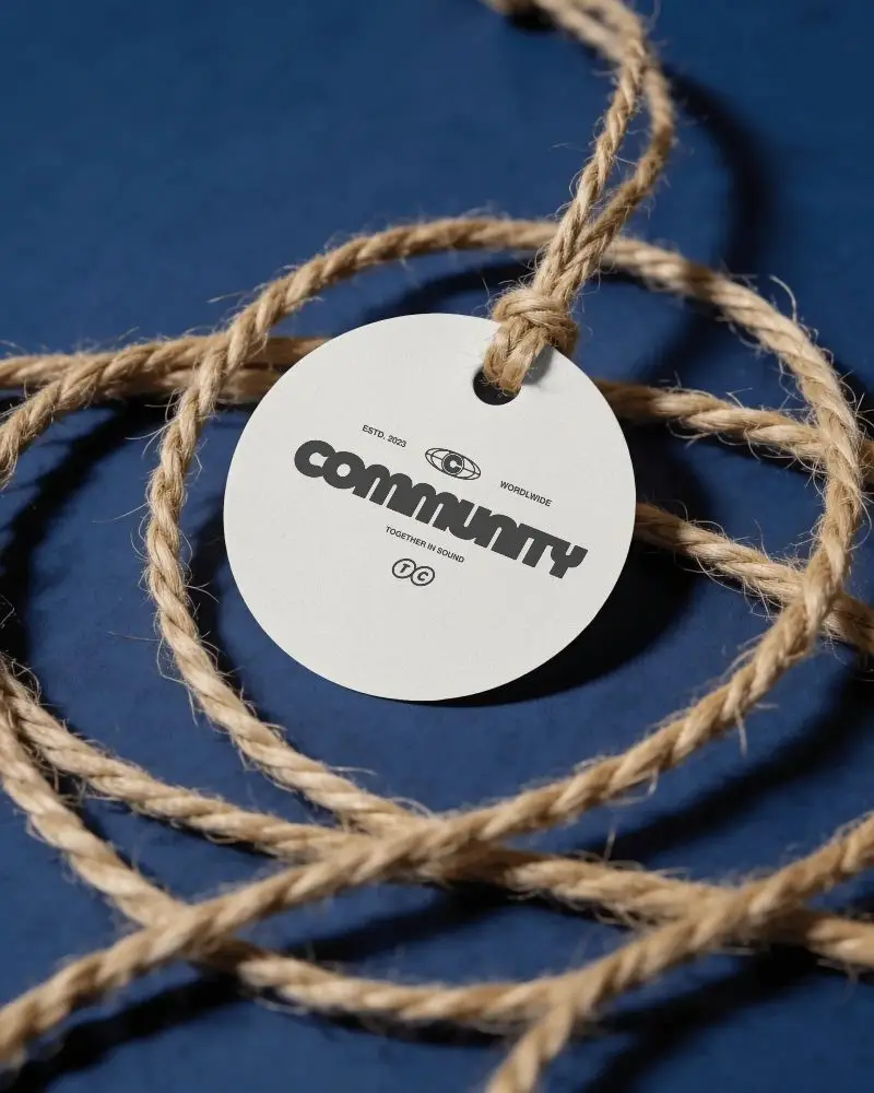 Round Plain Label Connected To Braided String Ideal For Packaging And Gifting