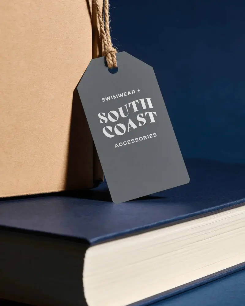 Realistic Paper Label Mockup With String For Branding And Packaging Use