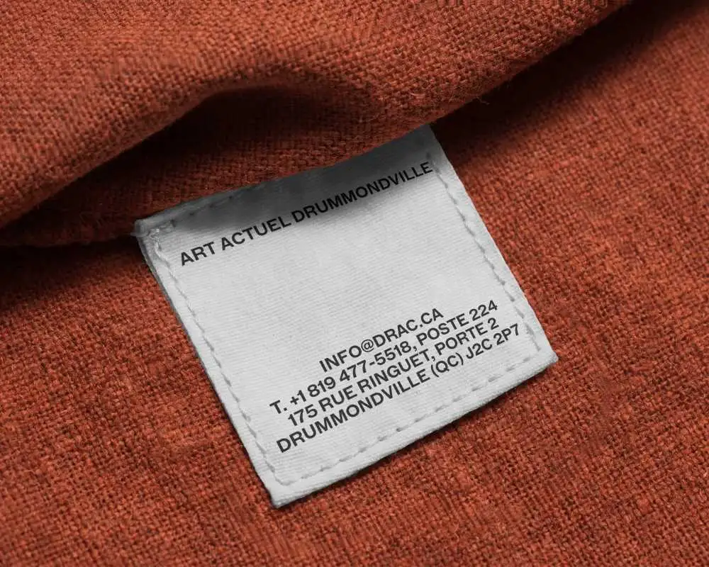 Premium Textile Stitch Label For Garment Branding High Quality Fabric Detail Closeup
