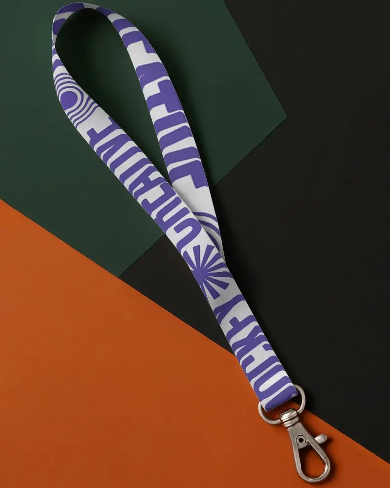 Customizable Lanyard Mockup For Promotional Branding And Corporate Identity Presentations