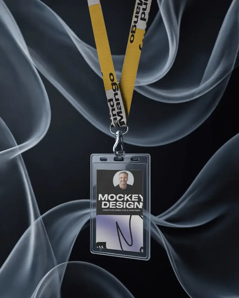 Premium Clear Plastic Lanyard Id Badge Holder With Detachable Clip For Conference Use