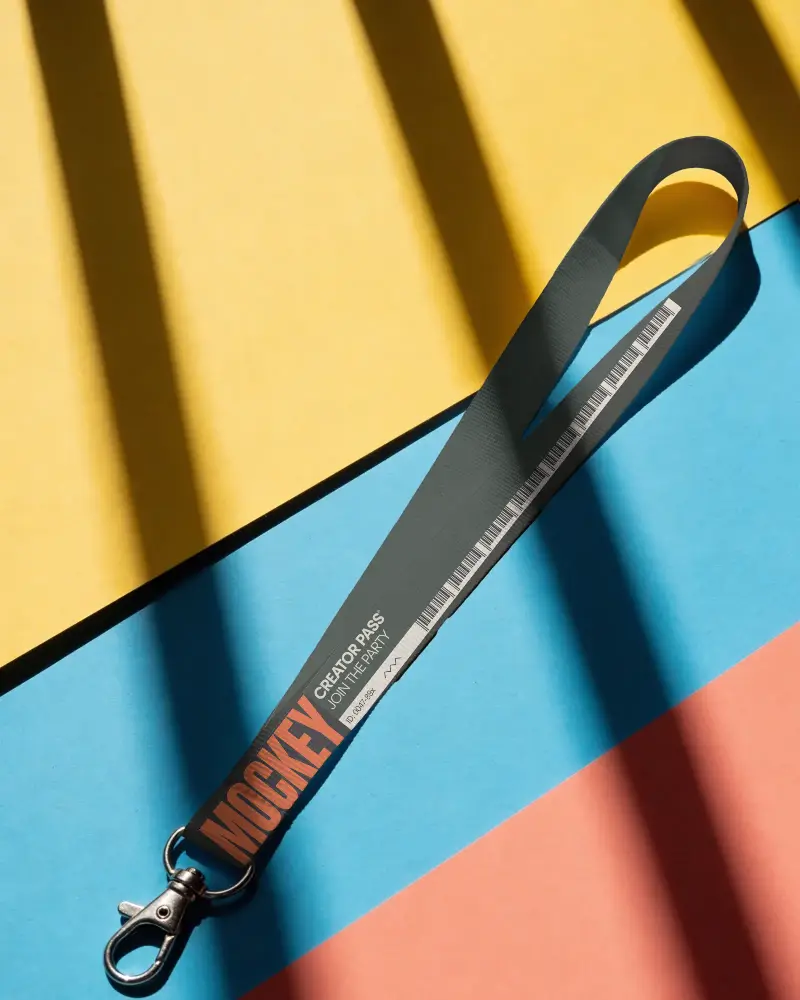 Durable Lanyard Mockup With Metal Clip For Custom Promotional And Business Accessories
