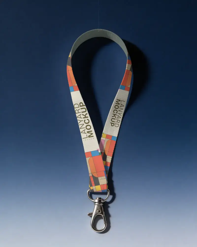 High Quality Lanyard Mockup Metal Clip Perfect For Holding Ids Keys Or Badges In Style