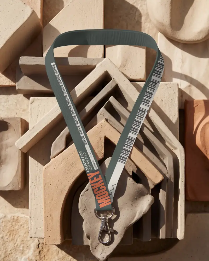 High Quality Durable Lanyard Mockup Swivel Clip For Conference Badge Holders And Keys