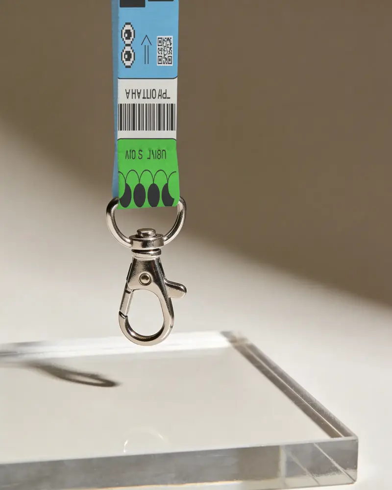 Premium Quality Durable Lanyard Mockup Metal Swivel Clip For Id Badge Holders And Keys