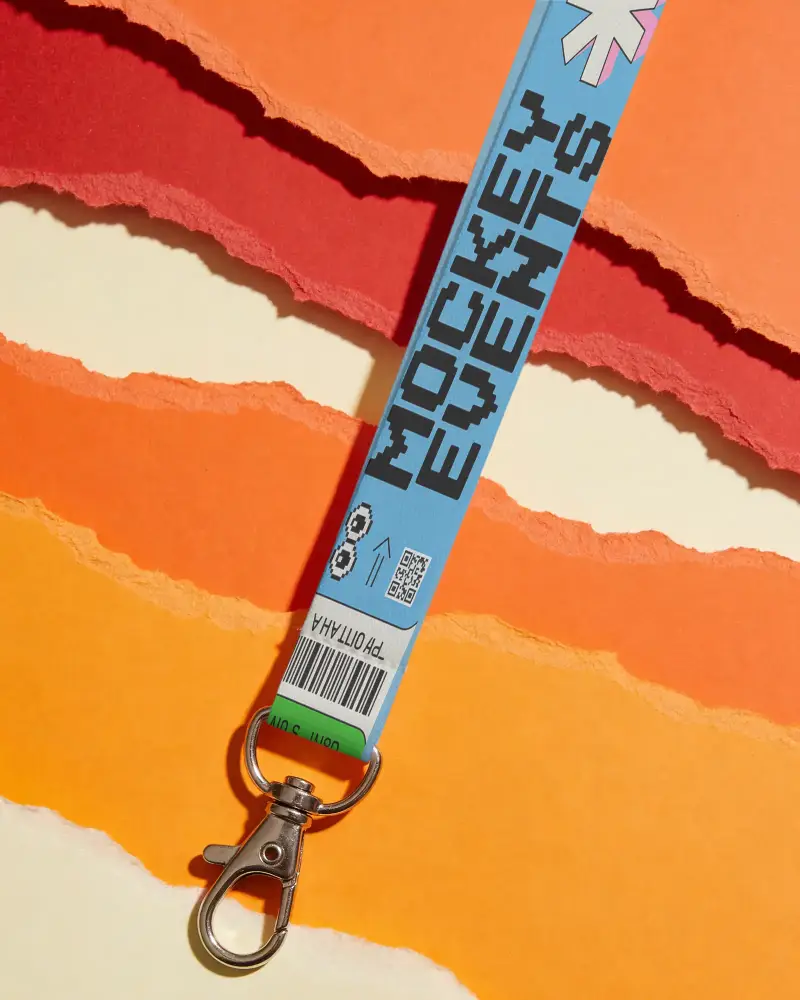 Customizable Lanyard Mockup With Sturdy Hook For Conferences Events Promotional Use