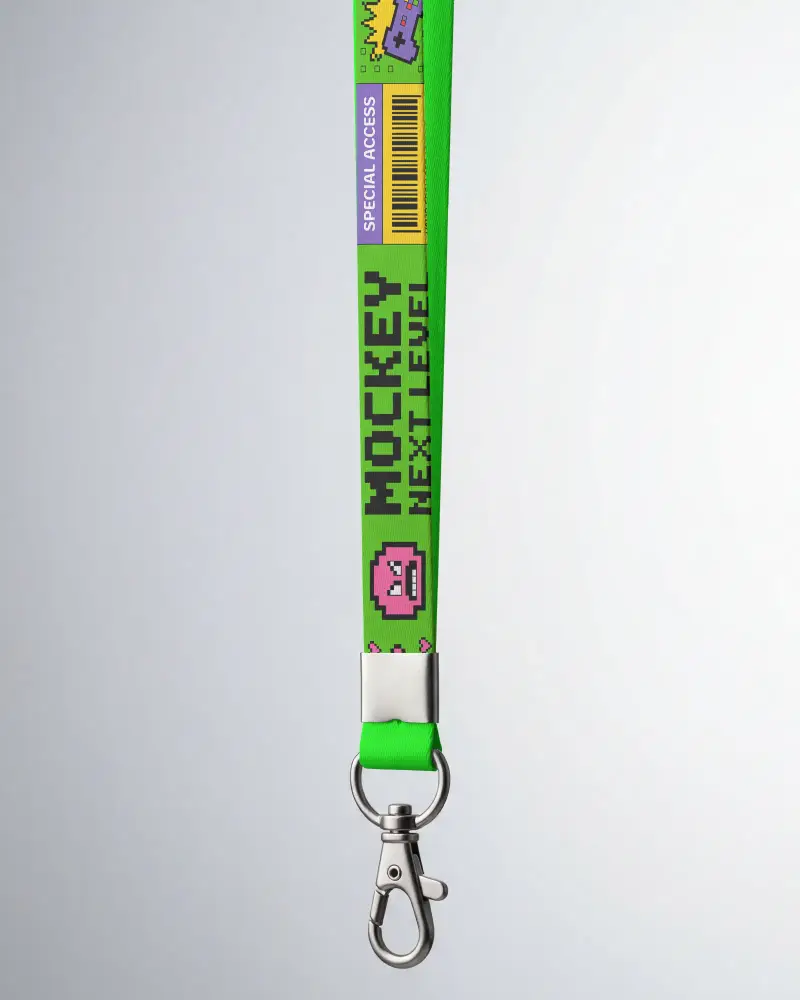 High Quality Customizable Lanyard Mockup Template For Promotional And Event Uses