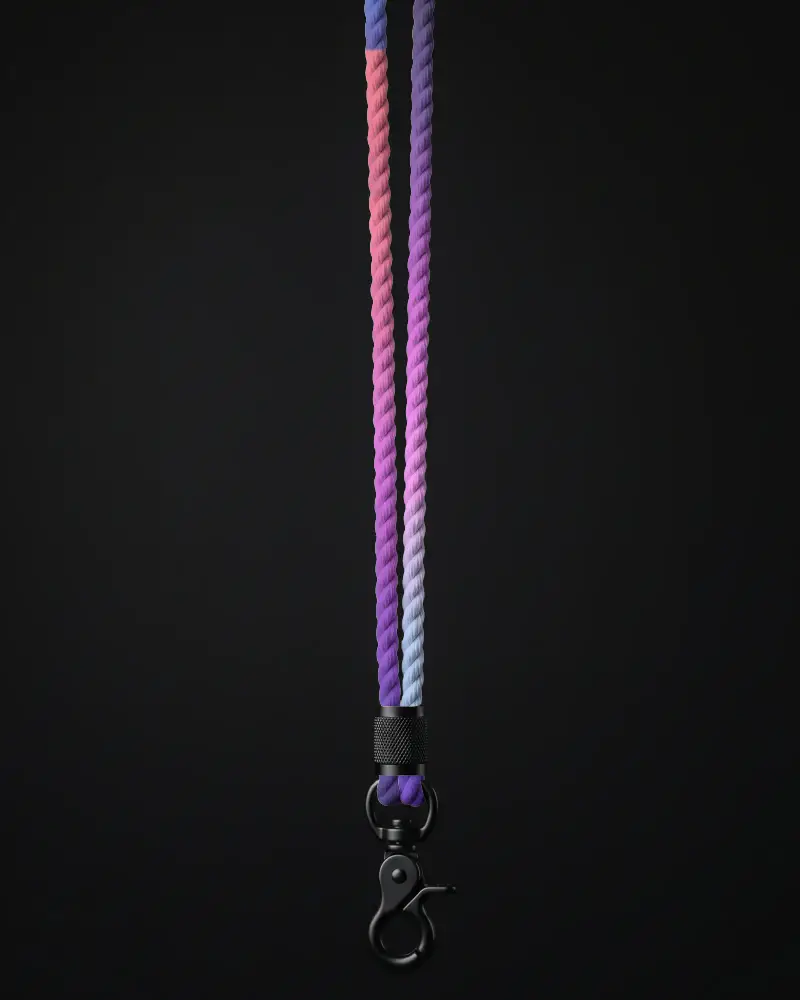 Durable Rope Lanyard Mockup With Metal Clip For Secure Holding And Easy Access To Keys And Badges