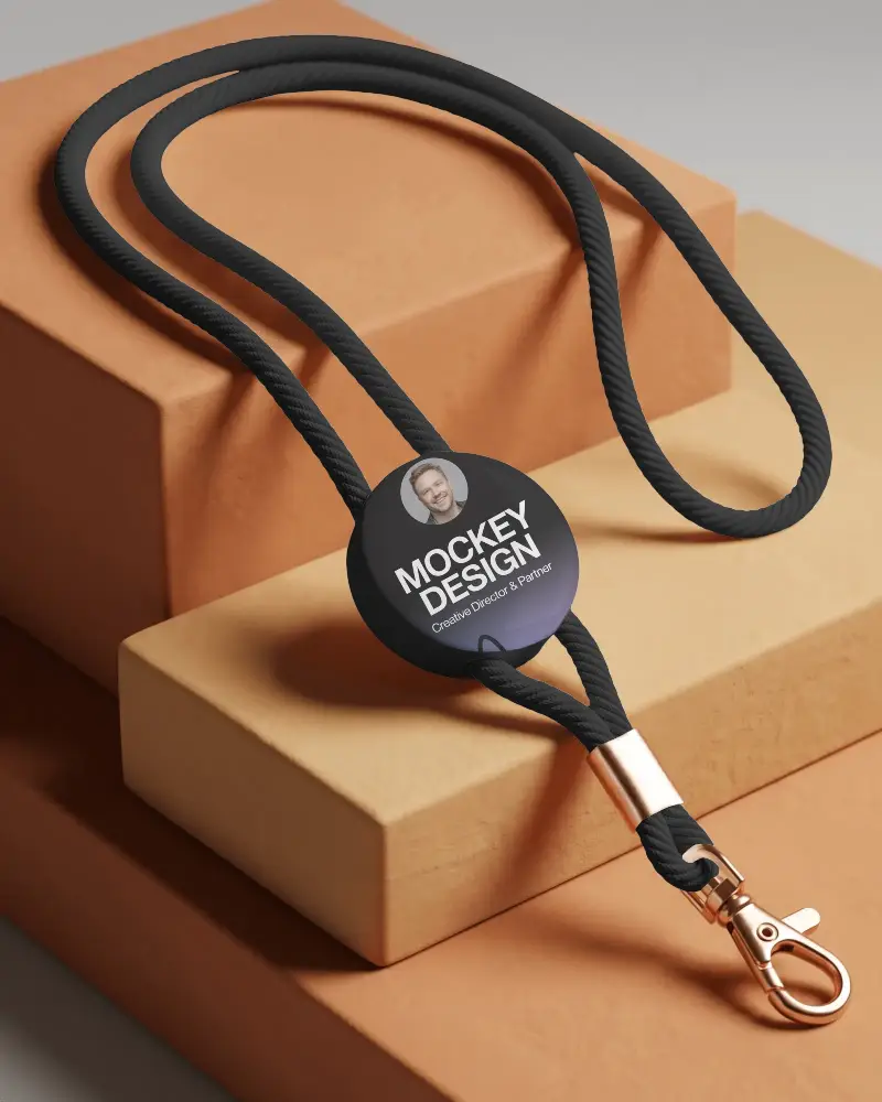 Premium Rope Lanyard With Metal Clip And Adjustable Slider Perfect For Id Badges And Keys