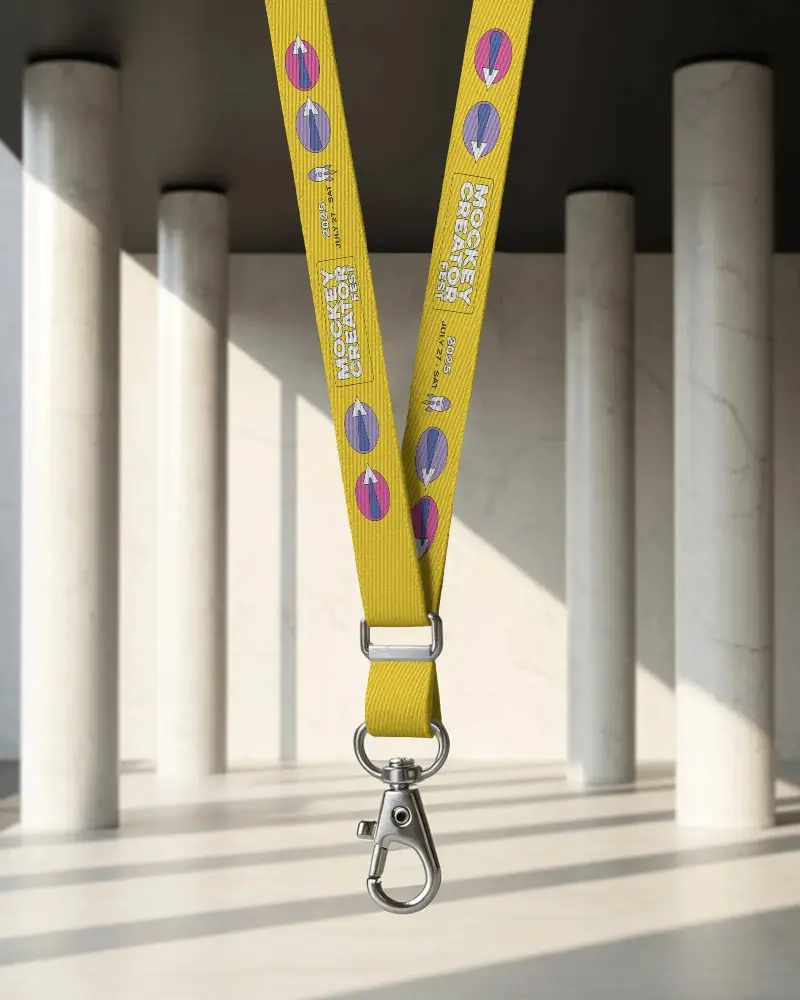 High Quality Lanyard Mockup With Metal Clip For Badge Keys Or Id Cards Selling Online