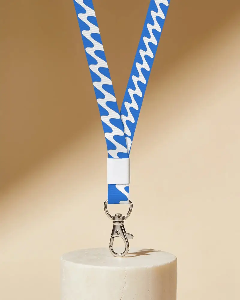 Premium Quality Lanyard Mockup With Metallic Hook For Id Badge And Accessory Holding Use