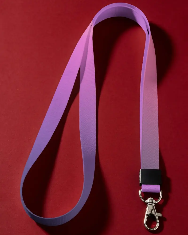 High Quality Custom Lanyard Mockup With Metal Clip For Showcasing Branding And Designs