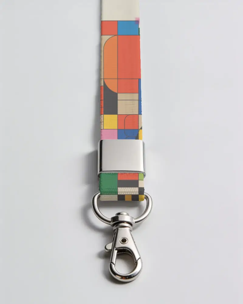 Durable Adjustable Lanyard Mockup With Metal Swivel Clip Ideal For Id Badge Holder Accessories Use